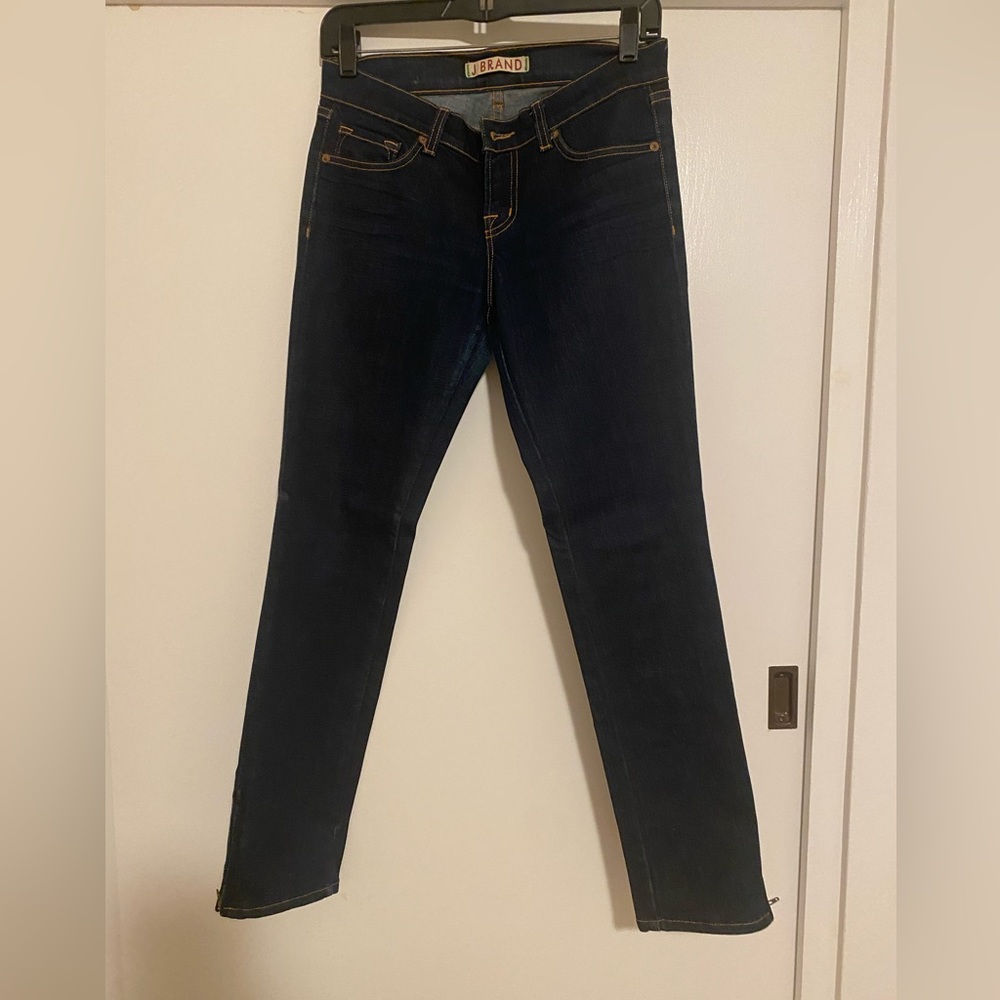 J Brand- straight/skinny leg with zippers. Size 26